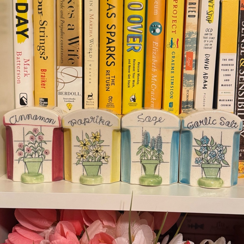 Vintage Ceramic Spice Shakers for flower window box